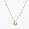 Copper Gold Plated Silver Plated Modern Style Classic Style Letter Copper Pendant Necklace