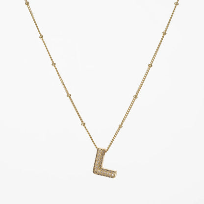 Copper Gold Plated Silver Plated Modern Style Classic Style Letter Copper Pendant Necklace