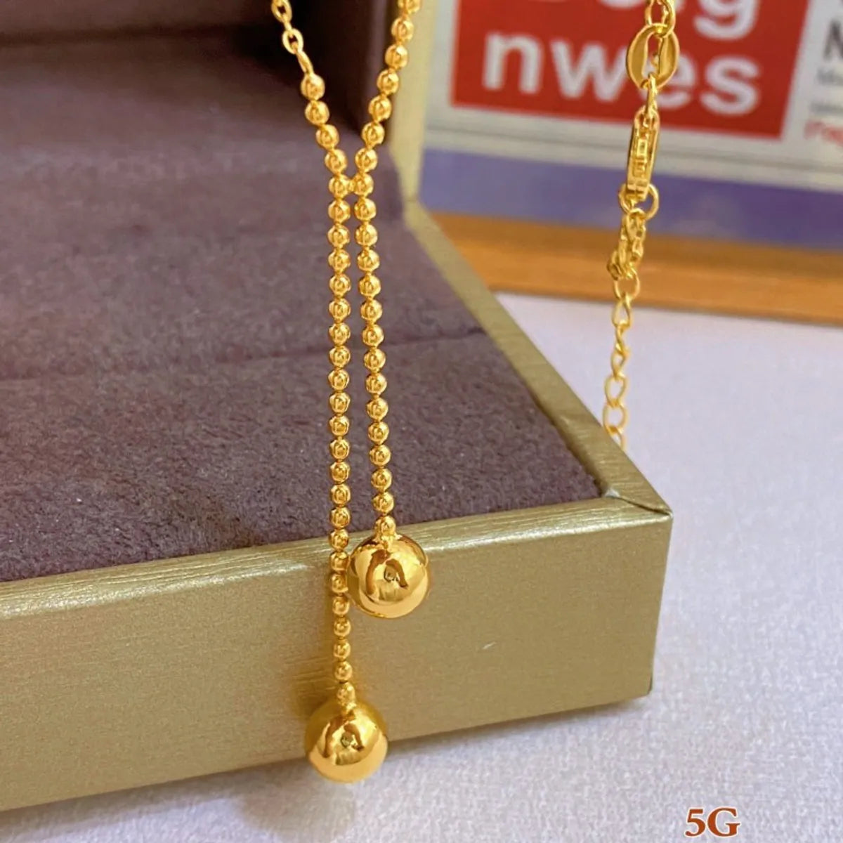 Modern Style Korean Style Round Dots Titanium Steel Plating 18k Gold Plated Pendant Necklace