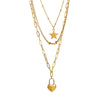 Wholesale Jewelry Modern Style Simple Style Solid Color 304 Stainless Steel Rhinestones Inlay Layered Necklaces