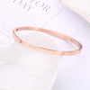 Modern Style Customization Laser Engraving Solid Color Stainless Steel Bangle In Bulk