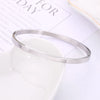 Modern Style Customization Laser Engraving Solid Color Stainless Steel Bangle In Bulk