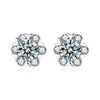 Wholesale Moissanite And S925 Sterling Silver Love Snowflake Geometric Fashion Women's Earrings