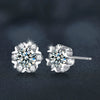 Wholesale Moissanite And S925 Sterling Silver Love Snowflake Geometric Fashion Women's Earrings