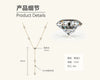 Wholesale Moissanite And 925 Silver Tassel Long Necklace With Geometric Style Electroplated Featuring Letter Number And Text Shapes