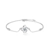 Wholesale Moissanite And 925 Sterling Silver Clover Bracelet For Women With Leaf Pattern And Electroplating Treatment