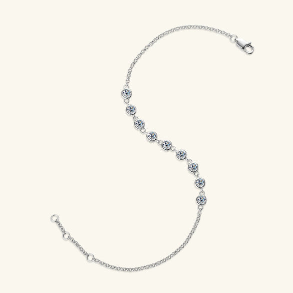 Wholesale Moissanite Bracelet For Women Fashion Style Geometric S925 Sterling Silver Electroplated Jewelry