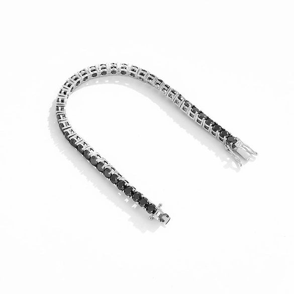 Wholesale Moissanite Bracelet S925 Sterling Silver Geometric Hip Hop Style Set With Diamonds