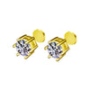 Wholesale Moissanite Crown Shape 925 Sterling Silver Minimalist Magnetic Stud Earrings