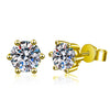 Wholesale Moissanite Crown Shape 925 Sterling Silver Minimalist Magnetic Stud Earrings