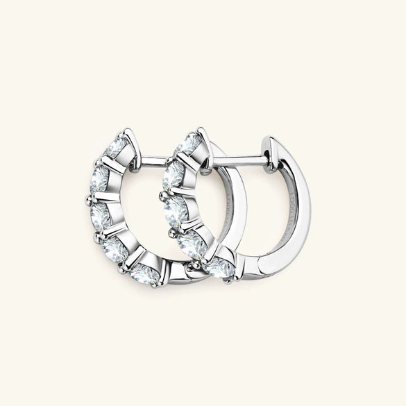 Wholesale Moissanite Earrings Light Luxury Style Geometric S925 Sterling Silver Electroplated Women's Ear Jewelry