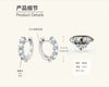 Wholesale Moissanite Earrings Light Luxury Style Geometric S925 Sterling Silver Electroplated Women's Ear Jewelry