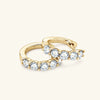 Wholesale Moissanite Earrings Light Luxury Style Geometric S925 Sterling Silver Electroplated Women's Ear Jewelry