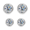 Wholesale Moissanite Earrings S925 Silver Geometric Style Electroplated For Women