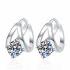 Wholesale Moissanite Earrings S925 Silver Ins Style Geometric Drop Ear Cuffs Set With Moissanite