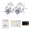 Wholesale Moissanite Earrings S925 Silver Ins Style Geometric Drop Ear Cuffs Set With Moissanite