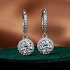 Wholesale Moissanite Earrings S925 Silver Luxury Round Geometric Style Diamond Design Accessories Jewelry