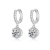 Wholesale Moissanite Earrings S925 Silver Luxury Round Geometric Style Diamond Design Accessories Jewelry