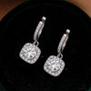 Wholesale Moissanite Earrings S925 Silver Luxury Square Geometric Simple Design Jewelry