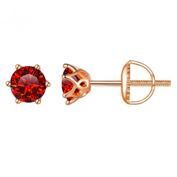 Wholesale Moissanite Earrings S925 Sterling Silver Rose Gold Round Love Design For Women Classic Style