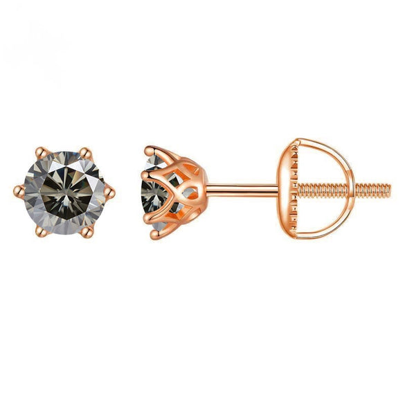 Wholesale Moissanite Earrings S925 Sterling Silver Rose Gold Round Love Design For Women Classic Style