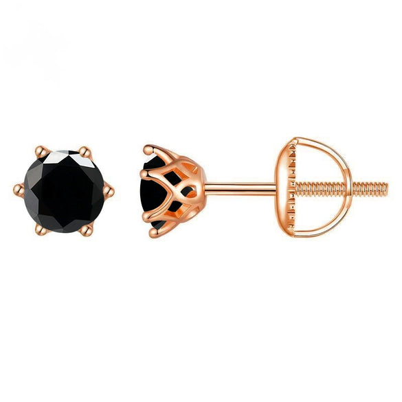 Wholesale Moissanite Earrings S925 Sterling Silver Rose Gold Round Love Design For Women Classic Style