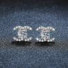 Wholesale Moissanite Earrings 925 Sterling Silver Highend Style With Letter Pattern Set With Diamonds