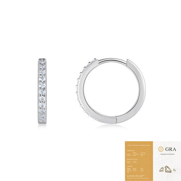 Wholesale Moissanite Earrings 925 Sterling Silver Ushaped Geometric Fashion Inlay Style For Women