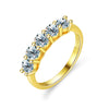 Wholesale Moissanite Fivestar Geometric Simple Fashion Ring Jewelry In S925 Silver With Electroplating