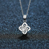 Wholesale Moissanite Four Leaf Clover Sterling Silver 925 Pendant Necklace For Women Electroplated Jewelry
