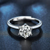 Wholesale Moissanite Geometric Ring 925 Sterling Silver Electroplated For Women