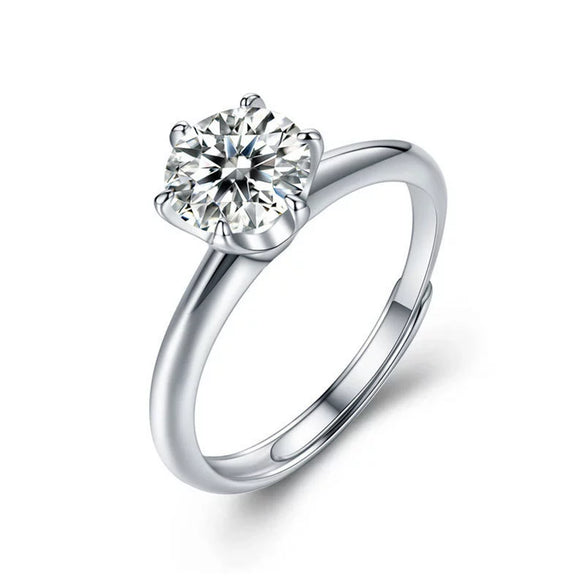 Wholesale Moissanite Geometric Ring 925 Sterling Silver Electroplated For Women