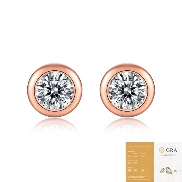 Wholesale Moissanite Inlaid Geometric S925 Silver Stud Earrings For Women