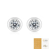 Wholesale Moissanite Inlaid Geometric S925 Silver Stud Earrings For Women