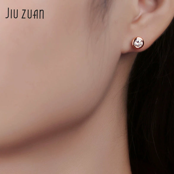 Wholesale Moissanite Inlaid Geometric S925 Silver Stud Earrings For Women