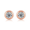 Wholesale Moissanite Inlaid Geometric S925 Silver Stud Earrings For Women