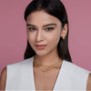 Wholesale Moissanite Inlaid Geometric Style S925 Silver Ball Chain Necklace