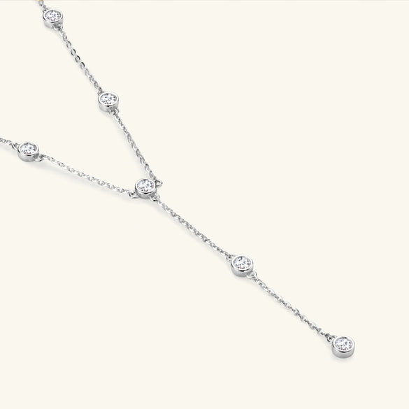 Wholesale Moissanite Necklace S925 Sterling Silver Geometric Highend Sense Women's Ochain Pendant