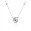 Wholesale Moissanite Necklace S925 Sterling Silver Geometric Mobius Women's Fashion Necklace