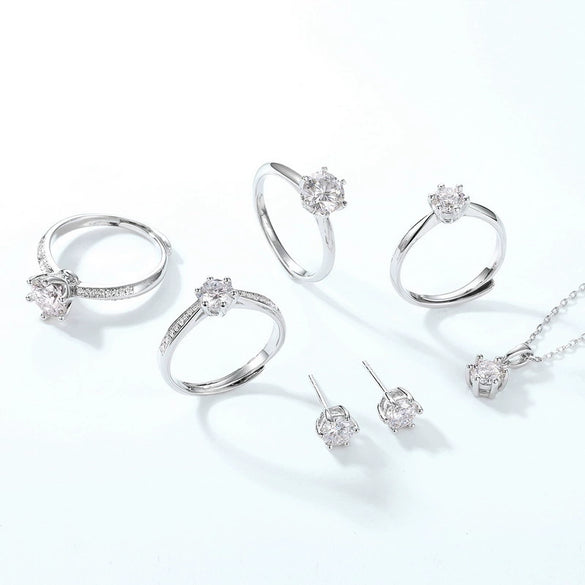 Wholesale Moissanite Necklace 925 Silver Geometric Fashion Ochain For Women