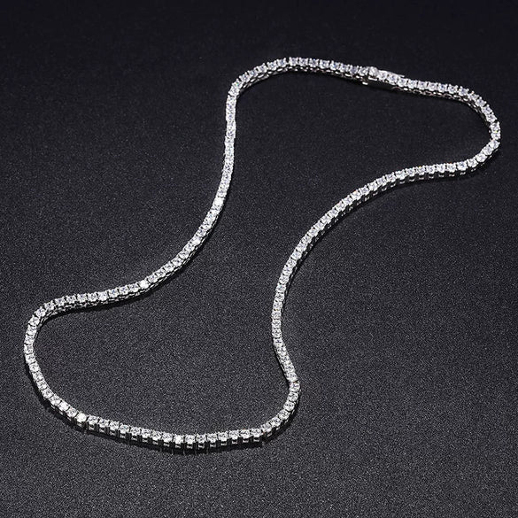 Wholesale Moissanite Necklace Silver Geometric Hip Hop Style For Women