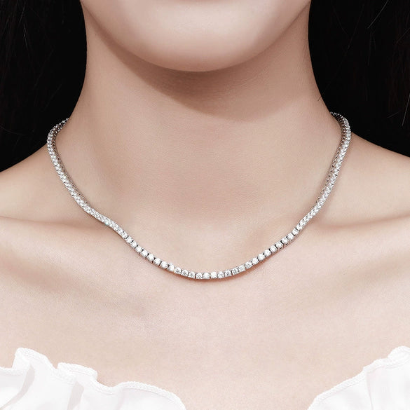 Wholesale Moissanite Necklace Silver Geometric Hip Hop Style For Women