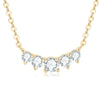 Wholesale Moissanite Necklace 925 Sterling Silver Geometric Electroplating Ochain Pendant For Women