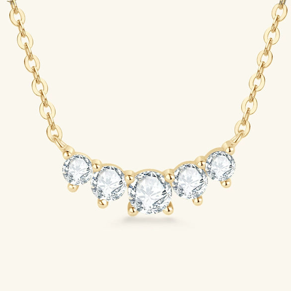 Wholesale Moissanite Necklace 925 Sterling Silver Geometric Electroplating Ochain Pendant For Women