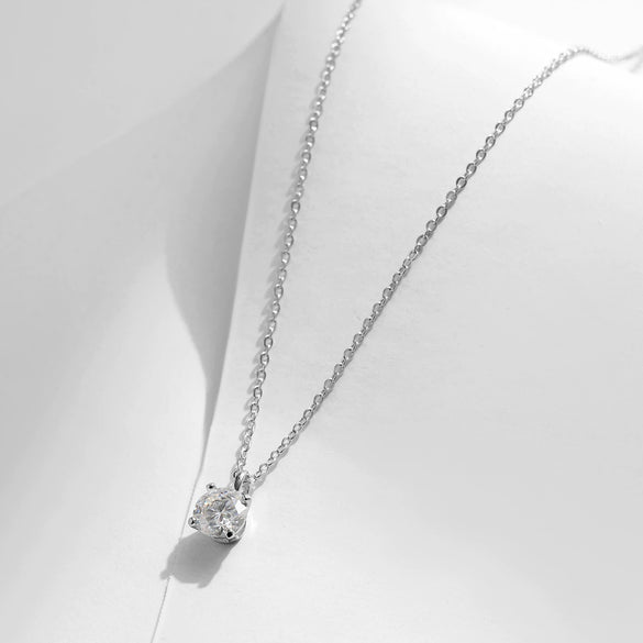 Wholesale Moissanite Necklace 925 Sterling Silver Geometric Style Seiko Women's Clavicle Chain