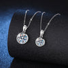 Wholesale Moissanite Necklace With S925 Sterling Silver Pendant In Classic Bubble Shape And Geometric Pattern For Women
