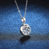 Wholesale Moissanite Necklace With S925 Sterling Silver Pendant In Classic Bubble Shape And Geometric Pattern For Women