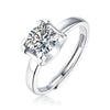 Wholesale Moissanite Ring S925 Silver Geometric Light Luxury Inlay Female Unisex