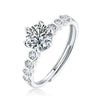 Wholesale Moissanite Ring S925 Silver Geometric Light Luxury Inlay Female Unisex