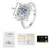 Wholesale Moissanite Ring S925 Sterling Silver Crown Shape Seiko Women's Light Luxury Highend Ring